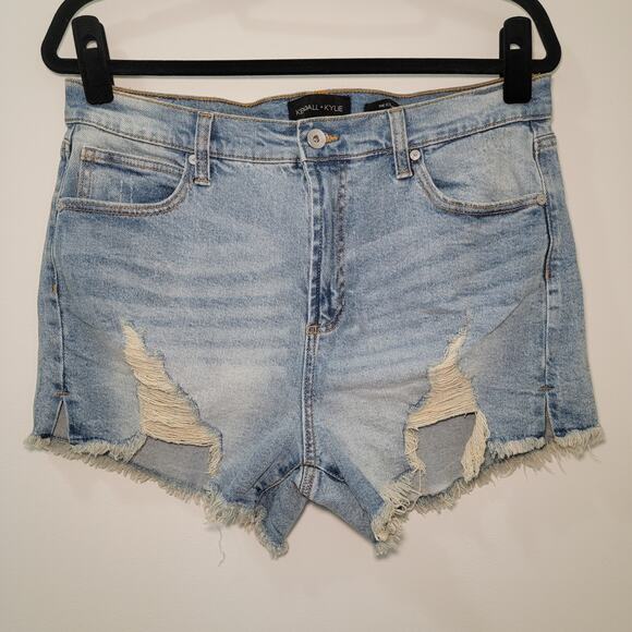 Kendall‎ & Kylie The Icon Short Distressed High-Rise Shorts Size 13/31 - Picture 1 of 10